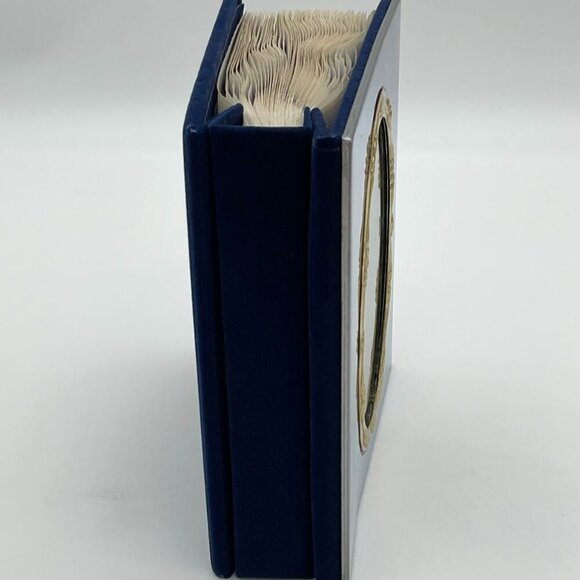 Vintage International Silver Co Photo Album With Silver & Brass Cover And Blue V - Picture 4 of 5